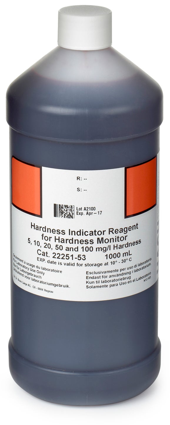 Hardness indicator solution for HACH SP510, 1l, 5-100 mg/l