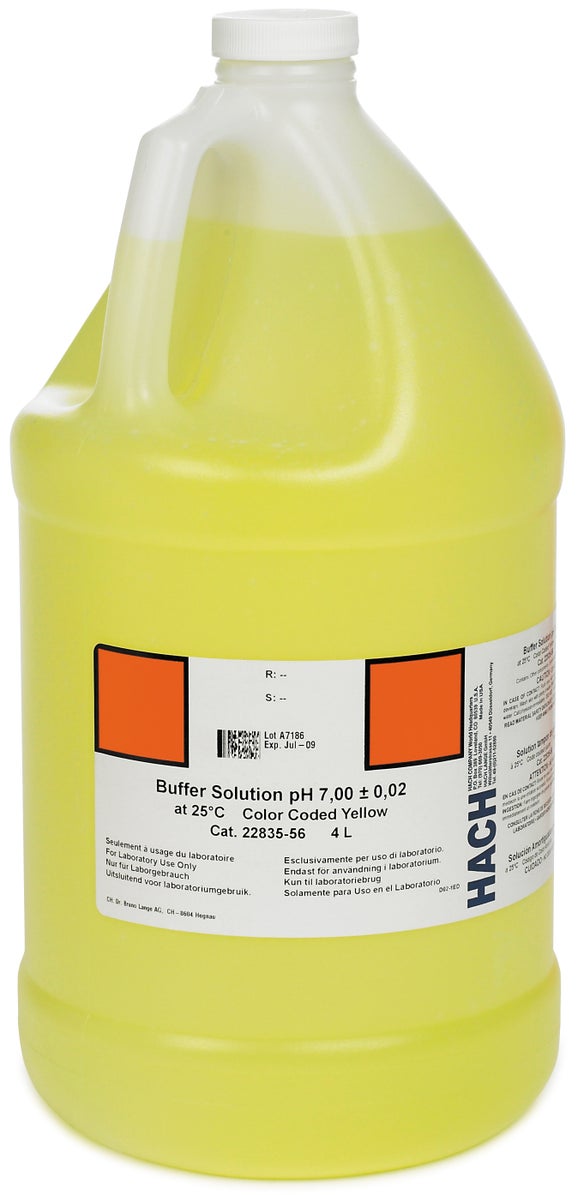 Buffer Solution, pH 7.00, Colour-coded Yellow, 4L