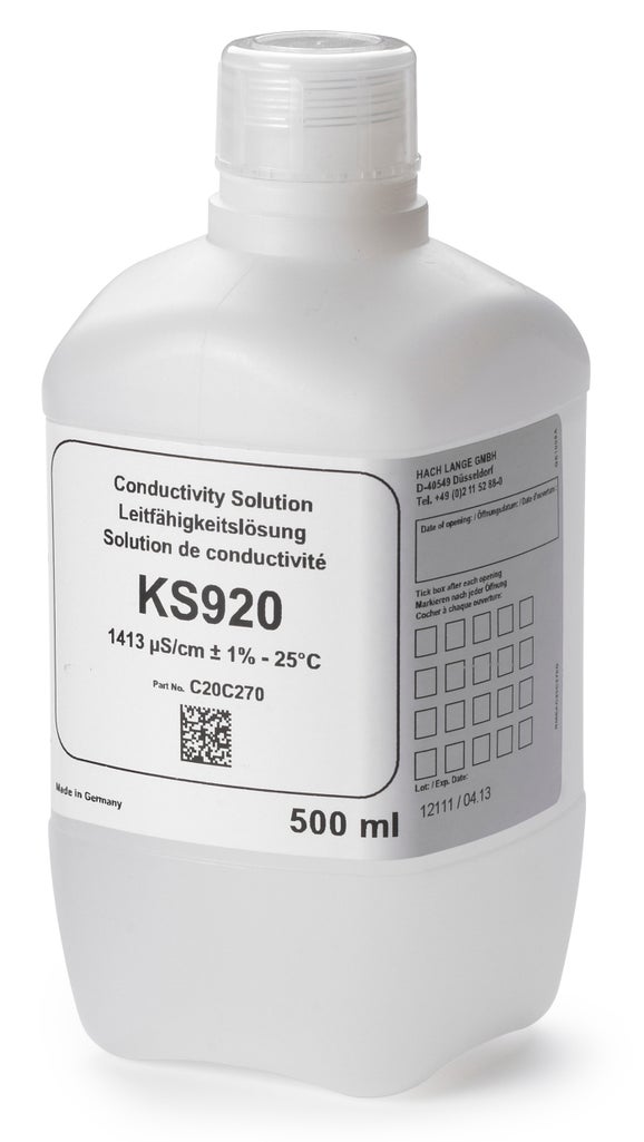 Conductivity Standard Solution, 1413 µS/cm, KCl, 500 mL