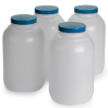 Bottle Set of 4, 1 Gallon Polyethylene With Caps