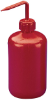 Bottle, Wash, Red, Narrow Mouth, 250 mL, 6/pk