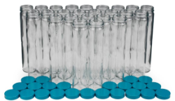 Set of (24) 350 mL Glass Containers with Caps