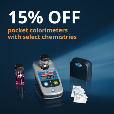 15% off pocket colorimeters with select chemistries. Click to learn more.